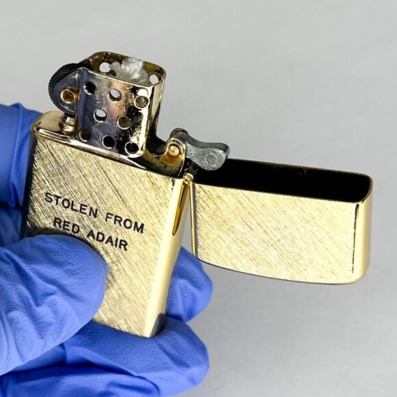 VTG Red Adair Unfired Barlow Wind Proof Lighter Stolen From Red Adair Japan - Picture 8 of 14